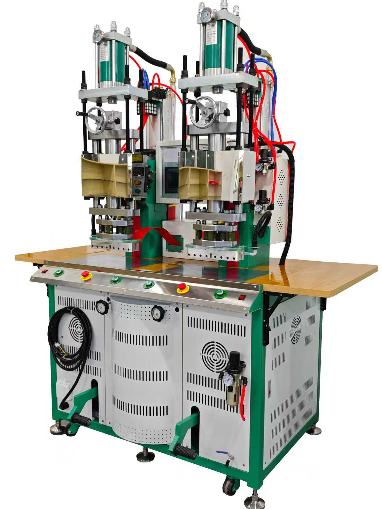 Jfortune double-head high frequency welding machine with two vertical press stations