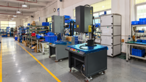Jfortune standard vertical ultrasonic welding machines in the assembly workshop